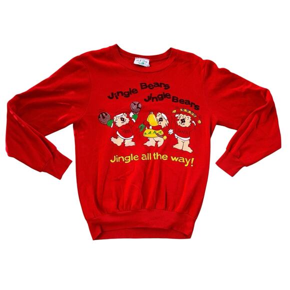 Vtg 1980s B.J. Frog Jingle Bears Sweatshirt Medium - Picture 1 of 7